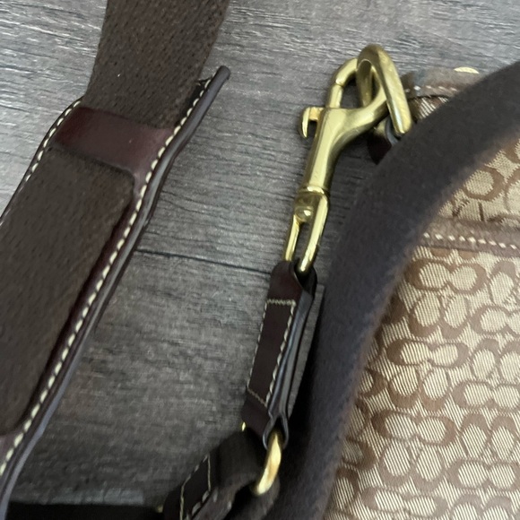 Coach Monogram Messenger suede/canvas Bag 1584 - Picture 8 of 16
